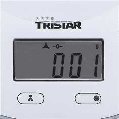 Tristar Tristar Kuhinjska tehtnica KW-2445, bela Tristar | Kuhinjske tehtnice | KW-2445 | Največja teža (nosilnost) 5 kg | Gradacija 1 g | Tip zaslona LCD | Bela