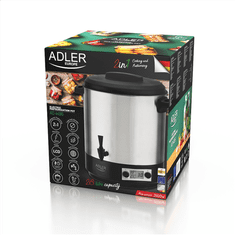 Adler Adler | AD 4496 | Električna kuhalna plošča / štedilnik | 28 L | Nerjaveče jeklo / črna | Število programov | 2600 W