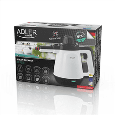 Adler Adler | AD 7038 | Parni čistilec | Moč 1200 W | Tlak pare 3,5 bara | Prostornina rezervoarja za vodo 0,45 L | Bela/črna