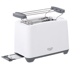 Adler Adler | AD 3216 | Toaster | Moč 750 W | Število rež 2 | Material ohišja plastika | Bela