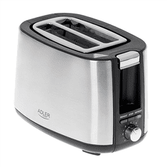 Adler Adler | AD 3214 | Toaster | Moč 750 W | Število rež 2 | Material ohišja iz nerjavečega jekla | Srebrna