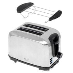 Adler Adler | AD 3222 | Toaster | Moč 700 W | Število vtičnic 2 | Material ohišja iz nerjavečega jekla | Srebrna