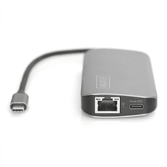 Digitus Digitus Priključna postaja USB-C | Univerzalna, 8 priključkov | Za prenosne računalnike | Vtičnice Ethernet LAN (RJ-45) 1 | VGA priključki (D-Sub) | DisplayPorts | Priključki USB 3.0 (3.1 Gen 1) tipa 