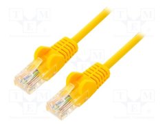 Goobay Goobay | CAT 6 | povezovalni kabel | Neekraniran zvit par (UTP) | Moški | RJ-45 | Rumena | 0,25 m