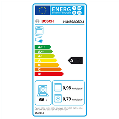 Bosch Bosch | štedilnik | HLN39A060U | vrsta indukcijske plošče | vrsta električne pečice | črna | širina 60 cm | žar | rdeča LED | globina 60 cm | 66 L