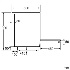 Bosch Bosch | štedilnik | HLN39A060U | vrsta indukcijske plošče | vrsta električne pečice | črna | širina 60 cm | žar | rdeča LED | globina 60 cm | 66 L