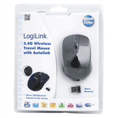 LogiLink Logilink | 2.4GH brezžična mini miška z autolinkom | Maus optisch Funk 2.4 GHz | brezžična | črna