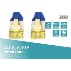 Digitus Digitus | CAT 6a | povezovalni kabel | zaščiten zvit par (SFTP) | moški | RJ-45 | 1 m