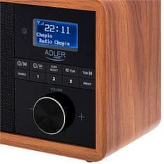 Adler Adler | AD 1184 | DAB+ Bluetooth radio | Črna/rjava | Funkcija alarma