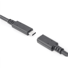 Digitus Digitus | Podaljševalni kabel USB-C | Ženski | 24-pinski USB-C | Moški | Črna | 24-pinski USB-C | 2 m