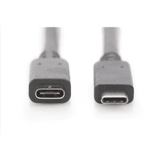 Digitus Digitus | Podaljševalni kabel USB-C | Ženski | 24-pinski USB-C | Moški | Črna | 24-pinski USB-C | 2 m