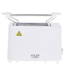 Adler Adler | AD 3223 | Toaster | Moč 750 W | Število vtičnic 2 | Material ohišja plastika | Bela