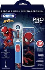 Oral-B Oral-B | Vitality PRO Kids Spiderman | Električna zobna ščetka s potovalnim kovčkom | Polnilna | Za otroke | Modra | Število vključenih glav 1 | Število načinov ščetkanja