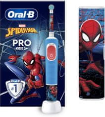 Oral-B Oral-B | Vitality PRO Kids Spiderman | Električna zobna ščetka s potovalnim kovčkom | Polnilna | Za otroke | Modra | Število vključenih glav 1 | Število načinov ščetkanja