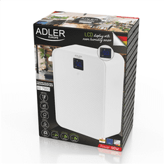 Adler Adler | Termoelektrični razvlaževalec zraka | AD 7860 | 150 W | Za prostore do 30 m³ | Prostornina rezervoarja 1 L | Bela barva