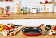 Tefal TEFAL | G2730572 Daily Chef | Ponev za cvrtje | Premer 26 cm | Za indukcijske kuhalne plošče | Fiksni ročaj | Rdeča