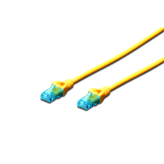 Digitus Digitus CAT 5e U-UTP PVC AWG 26/7 povezovalni kabel 1 m rumena RJ45 zaključek (8/8) modularni