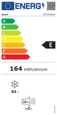 Bosch Bosch | GTV15NWEA | Zamrzovalnik | Razred energijske učinkovitosti E | Prostostoječi | Navpični | Višina 85 cm | Neto prostornina hladilnika L | Bela | Skupna neto prostornina L