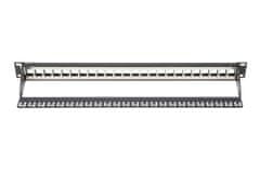 Digitus Digitus | Modularna povezovalna plošča | DN-91411 | Črna | Postavitev Keystone vhod: Ravno; Področje uporabe: 483 mm (19") omara; Primerno za montažo v 483 mm (19") omaro; Material ohišja: 1,5 mm SPCC