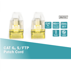 Digitus Digitus | CAT 6a | povezovalni kabel | zaščiten zvit par (SFTP) | moški | RJ-45 | siva | 1 m