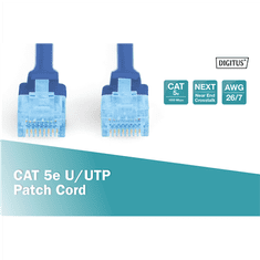 Digitus Digitus | CAT 5e | UTP povezovalni kabel | Moški | RJ-45 | Modra | 1 m