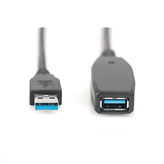 Digitus Digitus | Podaljševalni kabel USB | Ženski | 9-pinski USB tipa A | Moški | Črn | 9-pinski USB tipa A | 10 m