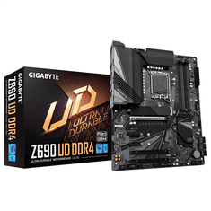 Gigabyte Gigabyte | Z690 UD DDR4 | Pomnilniške reže 1 | Čipovski nabor Intel Z690 Express | ATX | Družina procesorjev Intel | Procesorska vtičnica LGA1700 | DDR4