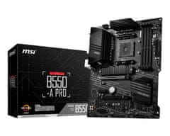 MSI MSI | B550-A PRO | Družina procesorjev AMD | Procesorska vtičnica AM4 | DDR4 DIMM | Pomnilniške reže 4 | Podprti vmesniki za trdi disk SATA, M.2 | Število priključkov SATA 6 | AMD B550 chipset | ATX