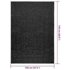 Vidaxl Preproga ZIZUR antracit 120x170 cm videz jute notranja/zunanja