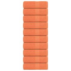 shumee vidaXL Brisače 10 kos oranžna 30x30 cm 360 g/m² 100% bombaž