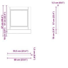 Vidaxl Plošča za pomivalni stroj Porto črn 60x1,5x67 cm inž. les