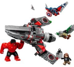 LEGO Marvel Spopad Stotnika Amerike z Rdečim Hulkom, sestavljivi reaktivec (76292)