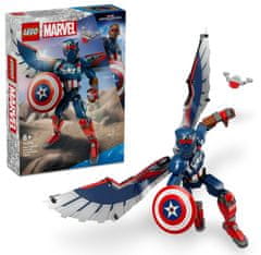 LEGO Marvel Nova konstrukcijska figura Stotnik Amerika, sestavljiva igrača (76296)