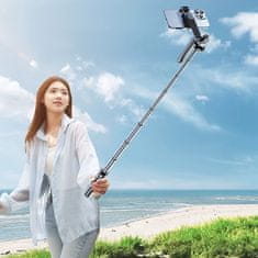 MG Telescopic Bluetooth selfie stick 1.75m, črna