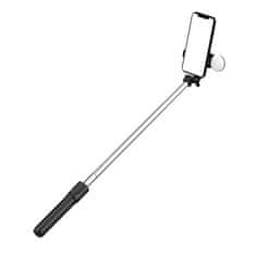 MG Telescopic Bluetooth selfie stick z LED lučko 1m, črna