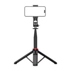 MG Tripod Bluetooth selfie stick 1.3m, črna