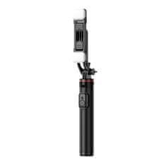 MG Tripod Bluetooth selfie stick z LED lučko 1.3m, črna