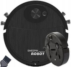 Verkgroup Aku. robotski sesalnik 2 metlice USB črn SWEEPIN ROBOT