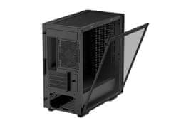 DEEPCOOL CH370 računalniško ohišje, MicroATX, kaljeno steklo, črno