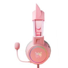 Onikuma ONIKUMA X15Pro Gaming slušalke Pink/Cat Ears