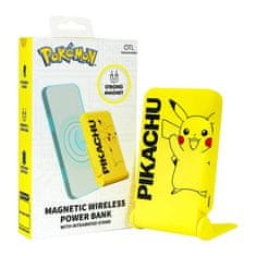 OTL OTL magnetna powerbank 5000 mAh, USB-C 15W, Pokemon Pikatchu s stojalom (rumena)