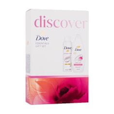 Dove Discover Gift Set Set gel za prhanje Petal Soft 250 ml + antiperspirant Powder Soft 48H 150 ml za ženske