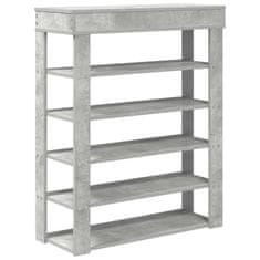 Vidaxl Regal za čevlje Concrete Oak 80x30x98 cm inženirski les