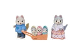 Sylvanian Families Družina haskijev s trojčki