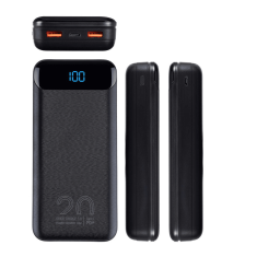 Zunanja baterija powerbank 20.000 mAh VA2580 Quick Charge / PD 20W z LCD-jem črn