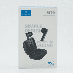 Bluetooth slušalke GT6 TWS stereo črne