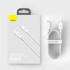 Podatkovni kabel CATLYS-A02 Superior Quick Charge Type C - Lightning 20W 1m - bel