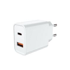 Adapter C9 hišni polnilec Quick Charge 20W 1x vhod Type C PD 3.0 in USB A - Original (EU Blister) bel