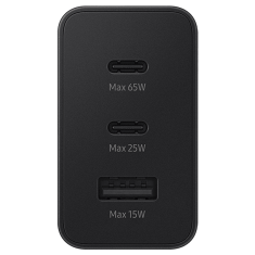 Hišni Power adapter Trio EP-T6530NBE 65W vhod 1x USB A in 2x Type C - Original (EU Blister) črn