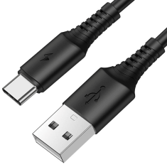 Podatkovni kabel BX47 Type C na USB 1m QC 3A črn